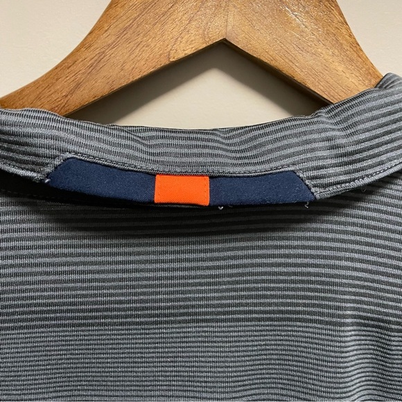 Nike Denver Broncos Grey Striped Polo Golf Shirt Men’s XL Nike Dry Fit - Picture 8 of 10